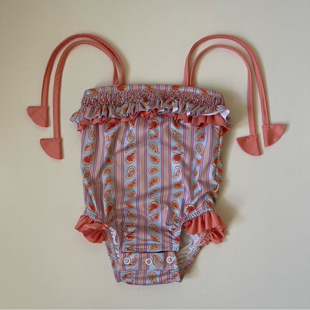 Smockingbird Girls Under The Sea One Piece Swimsuit - 12M